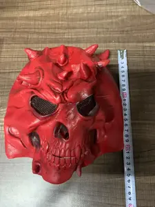 Skull Warrior <span class=keywords><strong>Death</strong></span> Demon Máscara de látex Cosplay de Halloween y máscara de fiesta de casa embrujada transfronteriza para fanáticos del terror - Product Image 2