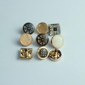 Nút chụp Hợp kim kẽm 12mm cho Nam nút áo kim loại hình chữ nhật với trang trí hạt cho hàng may mặc và quần áo - Product Image 2