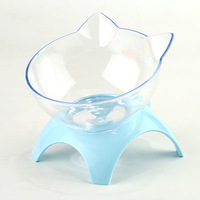 Excellentes fournitures pour animaux de compagnie bol de nourriture pour chat à double bol en plastique protège-cou bol pour chat multi-usage