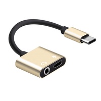 Adaptateur OTG Type-C, adaptateur USB Type-C 2 en 1 pour la charge et l'écoute de musique