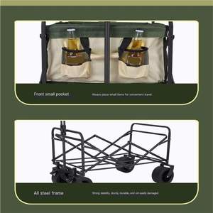 <strong>Folding</strong> <strong>Wagon</strong> With Table,Heavy Duty Utility <strong>Beach</strong> <strong>Wagons</strong> With Opened Tailgate And All-Terrain Wheels For Camping,Garden,Sports - Product Image 3