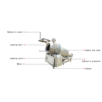 CookiMech automatique sous vide viande marinateur Machine inclinable poulet viande gobelet mélangeur refroidissement vente avec composant de moteur de base