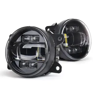 OVOVS Auto Lighting 3.5' Led Fog Lamp With Turn Signal Light DRL 12V-24V Universal Car 3.5inch Led Fog Light