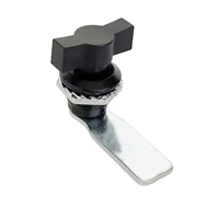 Serrure à came à quart de tour MS714-2, loquet d'armoire industrielle, rotation à 90 degrés, serrure de panneau en alliage de zinc avec poignée en plastique