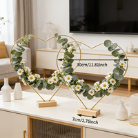 Centre de table floral en métal avec support pour anneaux et supports de table