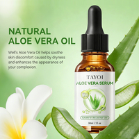 Sérum Visage à l'Aloe Vera, Acide Hyaluronique, Vitamine E et Squalane pour Réparation Profonde, Peaux Sensibles à Tendance Acnéique, Apaisant et Anti-Rougeurs