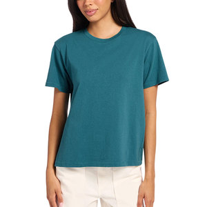 Camisetas de Manga Corta para Mujer, Hechas en Fábrica, de Algodón Multicolor, Ropa Casual con Logotipo Personalizado - Product Image 1