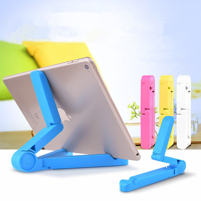 Universal Multi-angel Foldable Adjustable Portable Plastic Display Desk Phone Tablet PC Stands Holder Ipad Color Box OEM Holding