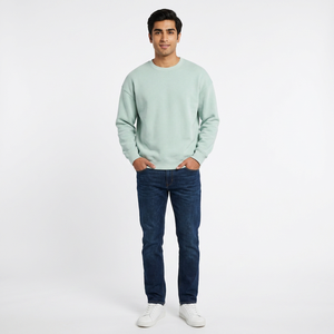 Sweat-shirt d'hiver pour homme à col rond, brodé sur mesure, en molleton épais, 70% coton, grandes tailles - Product Image 1