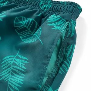 กางเกงขาสั้นชายหาดผ้าโพลีเอสเตอร์สำหรับผู้ชายพิมพ์ลายกระดานโต้คลื่นสำหรับว่ายน้ำวิ่งและเล่นเซิร์ฟ - Product Image 1