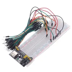 Ruised 3.3V/5V MB102 Breadboard power module + MB-102 830 pontos Protótipo Pão boAr para Kit Ar + 65 fios jumper