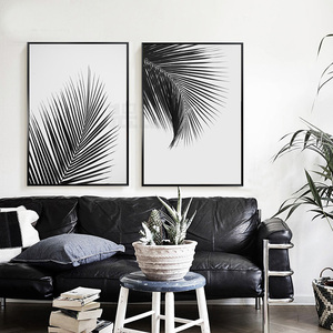 Foglie Decorative botaniche camera da letto triplo soggiorno divano pittura da parete nordica minimalista tela naturale stile <span class=keywords><strong>bianco</strong></span> <span class=keywords><strong>e</strong></span> <span class=keywords><strong>nero</strong></span> - Product Image 3