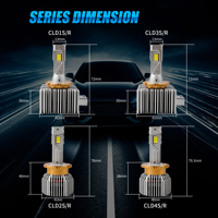 Phares LED Chenlang D2S/R à double tube en cuivre, puces 4575+15SMD, 90W-252W, 12000LM, 6000K, D1S, D3S, D4S, D8S pour système d'éclairage automobile