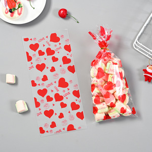 Sac cadeau de saint-valentin en cellophane, sac de cuisson pour biscuits aux bonbons, sacs d'emballage en plastique opp à bouche plate, vente en gros - Product Image 3