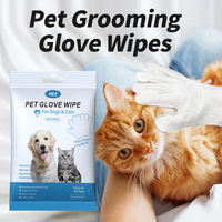 Gants de toilettage professionnels 90g pour animaux de compagnie, 6 pièces, sans rinçage, avec extrait d'aloe vera et huile de jojoba, sûrs pour les salons d'animalerie, chiens et chats