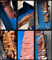 Nouvelle trancheuse commerciale robuste en acier inoxydable 304, coupe-viande cuite haute performance pour jambon, bœuf, dinde, 1-60 mm