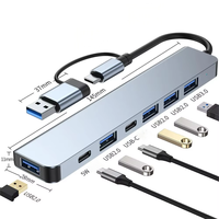 Hub USB-C 7-en-1 avancé Xput 4K pour adaptateur, charge rapide PD 100W, en alliage d'aluminium, en stock pour MacBook Pro et iPad Pro