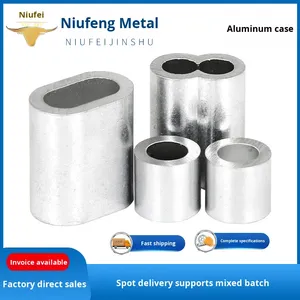 एल्यूमीनियम आस्तीन स्टील वायर रस्सी सहायक उपकरण अंडाकार और 8 आकार के बकल और क्लैंप - Product Image 5