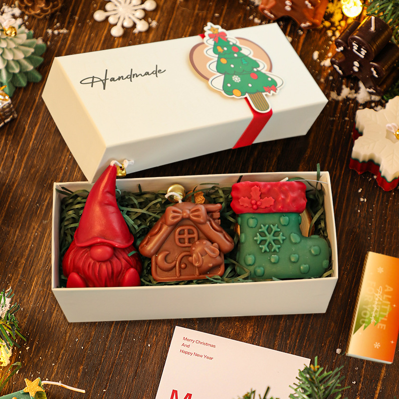 Caja de regalo de alta gama B (Papá Noel + Casa Conejo +