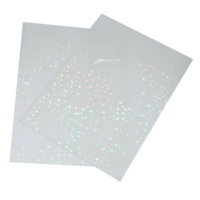Pochette de plastification holographique super brillante transparente en PVC pour carte d'identité, film holographique, pochettes de plastification holographiques