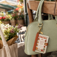 LABON Mini carnet porte-clés personnalisé pour le marché du week-end, format A7, couverture en cuir PU imprimée, pages vierges, avec mousqueton, cadeau, OEM ODM