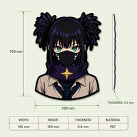 Calcomanías Japonesas Impermeables, 1000 Diseños, Calcomanías Personalizadas de Dibujos Animados en 3D, Calcomanías de Anime para Automóviles, Material PET