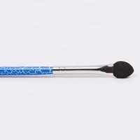 Schwamm-Lidschattenpinsel mit Holzgriff für Gesicht und Eyeliner, 1 Stück