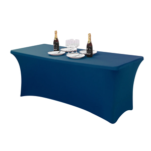 Couverture de <span class=keywords><strong>table</strong></span> en spandex extensible de 6 pieds imprimée sur mesure pour les tables publicitaires pliantes rectangulaires standard, protecteur de nappe ajusté - Product Image 4