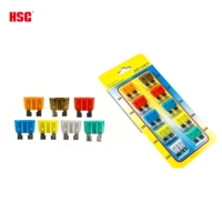 10 fusibles standard, 5A, 7.5A, 10A, 15A, 20A, 25A, 30A, 35A, 40A, 32V, fusibles en plastique colorés pour voiture, SUV, camping-car, moto, bateau, camion