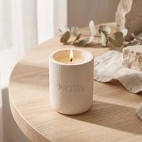 Bougie artisanale NOVA en cire de soja, céramique moderne, aromathérapie, parfum personnalisé, combustion longue durée, biologique, non toxique, Saint-Valentin, Diwali