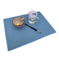Tapis de séchage de vaisselle en silicone, 1 pièce, tapis de table, en mousseline, pour fête et festival