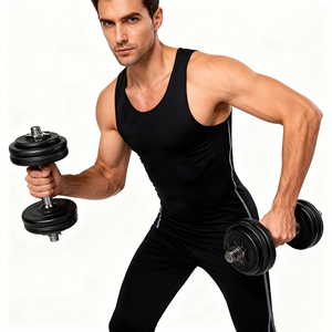 Chaleco sin mangas de alta calidad para hombre, camisetas sin mangas, ropa deportiva ajustada de alta elasticidad, camisetas activas para hombres musculosos, ejercicio diario - Product Image 1