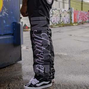 High Quality Men's Streetwear Straight Pattern Casual <strong>Pants</strong> Regular Fit Quack Dry Polyester Custom Embroidery Nylon <strong>Patch</strong> <strong>Work</strong> - Product Image 6