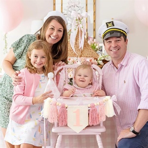 Décoration d'anniversaire pour <span class=keywords><strong>bébé</strong></span>, bannière à pompons bohème pour chaise haute, décoration de fête de 1er anniversaire pour <span class=keywords><strong>bébé</strong></span>, ensemble <span class=keywords><strong>cadeau</strong></span> pour garçons et filles - Product Image 5