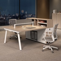 BGZ-213X Poste de travail de bureau combiné pour 24 personnes, cabine de bureau double ou triple, minimaliste, moderne, avec rangement mobile