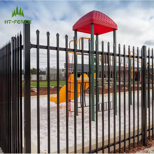 HT-<strong>FENCE</strong> <strong>Cheap</strong> Custom Residential Steel Fencing Black Metal <strong>Picket</strong> Decorative Wrought Iron <strong>Fence</strong> <strong>Panels</strong> - Product Image 6