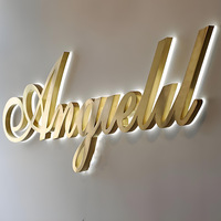 Letrero Luminoso Personalizado 3D de Acero Inoxidable con Retroiluminación LED, Letras de Canal Iluminadas, Logotipo Comercial para Exteriores, Letrero para Fachada de Tienda