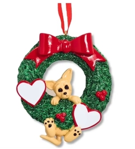 Adorno Navideño de Resina Personalizado con Figura de <span class=keywords><strong>Chihuahua</strong></span> en una Corona, Artesanía en Resina - Product Image 3