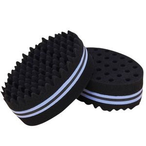 Oval Hair Sponge Brush For Braids And Curls 145x95x55mm <b>Small</b> Wave Twisting Tool Unisex Heatless Curling Set - Product Image 2