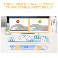 Éponge tapis de souris mignon tapis de bureau mousse à mémoire tapis de souris décor tapis de bureau Gamer bords cousus accessoires antidérapants pour bureau maison