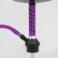 Chicha en verre en gros, nouveau design, chicha russe, chicha en acier inoxydable et alliage de zinc, Novation