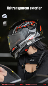 Casco de Motocross Todoterreno, Casco de Motocicleta de Carreras con Doble Visera, Casco de Seguridad Transpirable para Motociclismo y Turismo - Product Image 5