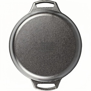 Sartén de hierro fundido, sartén doméstica de doble mango presazonada, para acampar al aire libre, <span class=keywords><strong>barbacoa</strong></span>, utensilios de cocina multiusos - Product Image 3