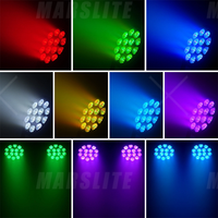 Marslite 14x12W Projecteur LED Par, Lumière Wash LED DJ, Contrôle DMX, RGBW 4-en-1, Projecteur Par Plat pour Scène, 14x12W Projecteur LED Par pour Scène