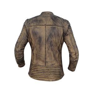 Hombres de cuero genuino Pu transpirable Biker Marrón Casual Slim-Fit Fabricante Cremalleras largas Chaquetas de diseño personalizado - Product Image 2