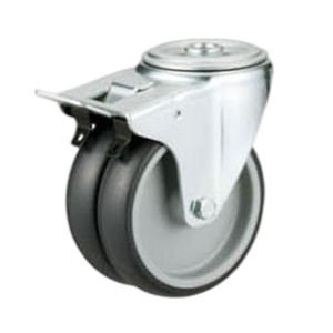 Nouveau produit : Roulettes industrielles à double roue pivotantes avec frein, prix compétitif, pour équipement industriel - Product Image 3