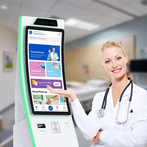 Kiosco de autoservicio personalizado con pantalla curva y SDK, panel de kiosco con menú digital para hospitales - Product Image 1