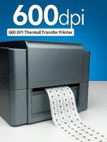 Mesin Pembuat Label dan Printer Stiker Soonmark 203-600 Dpi, Printer Transfer Termal dengan Ribbon, Kecepatan 152mm/s untuk Barcode