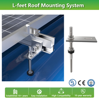 Support de montage de panneau solaire en forme de L, vis à double tête, système de fixation L-Feet pour toiture métallique et toiture en tôle