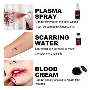 SFX Zombie maquillage faux sang moulage plaie peau <span class=keywords><strong>cire</strong></span> Kit de maquillage plaie sculpture cicatrice <span class=keywords><strong>cire</strong></span> effrayant peint ensemble cosmétique - Product Image 3
